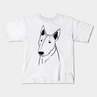 Bull Terrier (Black and White) Kids T-Shirt